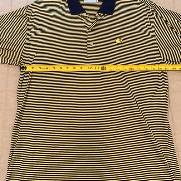 Large Augusta National Golf Shop Yellow/Navy Striped Polo - Picture 6 of 6